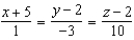 <strong>Find symmetric equations of the tangent line to the curve of intersection of the surfaces at the point .</strong> A) B) C) D) E)