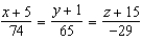 <strong>Find symmetric equations of the tangent line to the curve of intersection of the surfaces at the point .</strong> A) B) C) D) E)