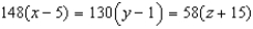 <strong>Find symmetric equations of the tangent line to the curve of intersection of the surfaces at the point .</strong> A) B) C) D) E)