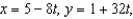 <strong>Find the point(s) on the hyperboloid where the tangent plane is perpendicular to the line with parametric equations and .</strong> A) B) C) D) E)