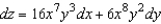 <strong>Find the total differential of the function .</strong> A) B) C) D) E)