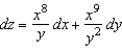 <strong>Find the total differential of the function .</strong> A) B) C) D) E)