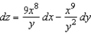 <strong>Find the total differential of the function .</strong> A) B) C) D) E)