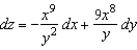 <strong>Find the total differential of the function .</strong> A) B) C) D) E)