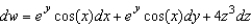 <strong>Find the total differential for the function .</strong> A) B) C) D) E)