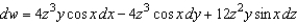 <strong>Find the total differential for the function .</strong> A) B) C) D) E)