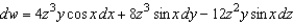 <strong>Find the total differential for the function .</strong> A) B) C) D) E)