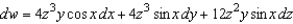 <strong>Find the total differential for the function .</strong> A) B) C) D) E)