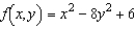Find the partial derivative for the function .