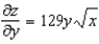 <strong>Find the partial derivative for the function .</strong> A) B) C) D) E)
