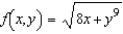 Find the partial derivative   for the function   .