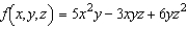 Find the first partial derivative for the function with respect to z.