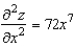 <strong>Find the second partial derivative for the function with respect to x.</strong> A) B) C) D) E)