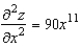 <strong>Find the second partial derivative for the function with respect to x.</strong> A) B) C) D) E)