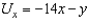 <strong>Suppose the utility function is a measure of the utility (or satisfaction) derived by a person from the consumption of two products x and y. Determine the marginal utility of product x if the utility function is .</strong> A) B) C) D) E)