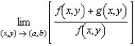 Find   by using the limits   and   .