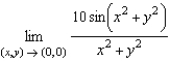 Use polar coordinates and L'Hopital's Rule to find the limit.