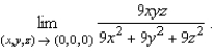 Use spherical coordinates to find the limit   [Hint: Let   and   , and note that   implies   .]