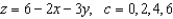 Describe the level curves of the function. Sketch the level curves for the given c-values.