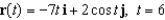 Find the curvature K of the curve given below.  