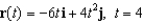 Find the unit tangent vector to the curve given below at the specified point.