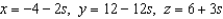 <strong>Find the unit tangent vector T(t) and then use it to find a set of parametric equations for the line tangent to the space curve given below at the given point. </strong> A) B) C) D) E)
