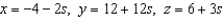 <strong>Find the unit tangent vector T(t) and then use it to find a set of parametric equations for the line tangent to the space curve given below at the given point. </strong> A) B) C) D) E)