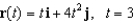 Find the principle unit normal vector to the curve given below at the specified point.