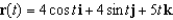 Find   at time   for the space curve   .