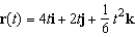 The position vector describes the path of an object moving in space. Find the acceleration of the object.