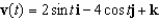 <strong>The position vector describes the path of an object moving in space. Find the velocity of the object.</strong> A) B) C) D) E)