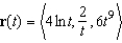 The position vector describes the path of an object moving in space. Find the velocity of the object.