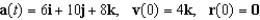 Use the given acceleration function and initial conditions to find the position at time t = 1.