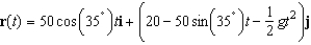 <strong>Find the vector-valued function for the path of a projectile launched at a height of 20 feet above the ground with an initial velocity of 50 feet per second at an angle of 35 degrees above the horizontal. Use a graphing utility to graph the path of the projectile and confirm your selection. Let i be the unit vector in the horizontal direction and j the unit vector in the vertical direction.</strong> A) B) C) D) E)