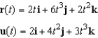 Use the properties of the derivative to find   given the following vector-valued functions.  