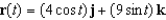A particle moves in the yz-plane along the curve represented by the vector-valued function   . Find the minimum value of   .