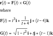 Find the domain of the vector-valued function given below.  