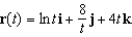 Given the vector-valued function below, evaluate   .  