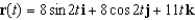 Find   given the function r(t) below.  
