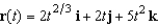 Find   given the function r(t) below.  