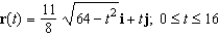 <strong>Represent the following curve by a vector-valued function. </strong> A) B) C) D) E)