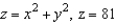 Find a vector-valued function, using the given parameter, to represent the intersection of the surfaces given below. Surfaces Parameter    