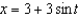 Find a vector-valued function, using the given parameter, to represent the intersection of the surfaces given below. Surfaces Parameter    
