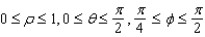 Graph the solid described in spherical coordinates.  