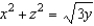 <strong>Given the equation of a surface of revolution find the equation of its generating curve in the yz-plane rotating about the y-axis.</strong> A) B) C) D) E)