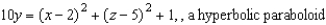 <strong>Find the equation of the surface satisfying the conditions, and identify the surface. The set of points equidistant from the point (2, 4, 5 ) and the plane .</strong> A) B) C) D) E)