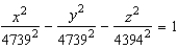 <strong>Some planet is an oblate ellipsoid rather than a sphere because of the forces caused by its rotation. The equatorial radius of this planet is 4739 miles and the polar radius is 4394 miles. Find the equation of the ellipsoid. (Assume that the center of a planet is at the origin and that the trace formed by the plane corresponds to the equator.)</strong> A) B) C) D) E)