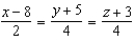 <strong>Find a set of symmetric equations of the line through the point parallel to the vector .</strong> A) B) C) D) E)