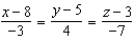 <strong>Find a set of symmetric equations of the line through the point parallel to the vector .</strong> A) B) C) D) E)
