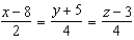 <strong>Find a set of symmetric equations of the line through the point parallel to the vector .</strong> A) B) C) D) E)